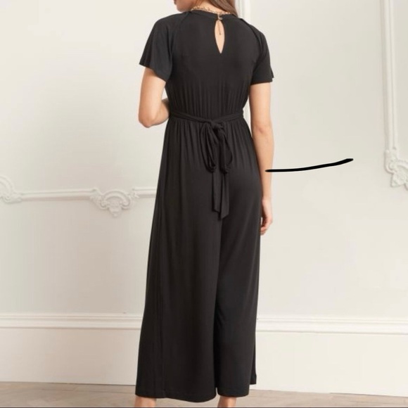 Seraphine Black Maternity & Nursing Jumpsuit 6 - Picture 12 of 12